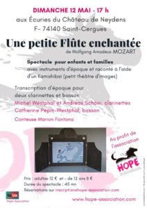 Spectacle pour familles - Di 12 mai à 17 h - Ecuries du Château de Neydens